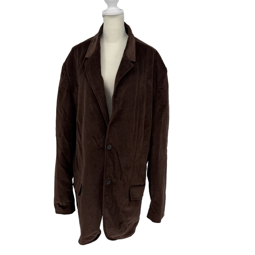 VTG Gap Velvet Blazer Jacket Mens XXL Brown 2005 Holiday Sport Coat Y2K Preppy